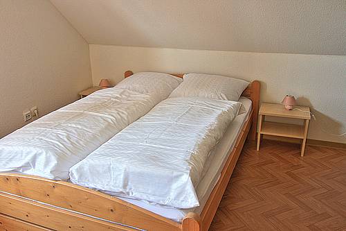 Bild des Schlafzimmers der Ferienwohnung Leda.